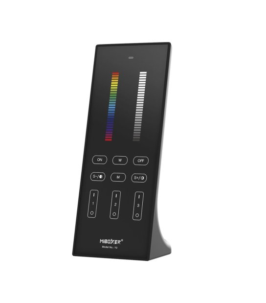 PILOT Y3 PIONOWY CZARNY 3-STREFOWY RGB-CCT