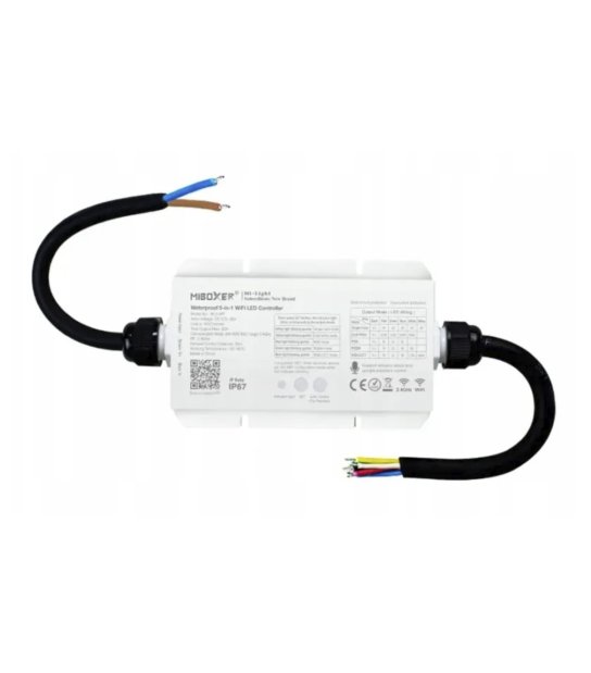 KONTROLER LED DO TAŚM 5w1 Wodoodporny WiFi WL5-WP IP-67