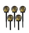 Słupek ogrodowy solar LED GLOBE 3000K IP44 5-pak LED2B CZARN