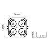 MODUŁ LED OPTO 4xSMD OSRAM 2835 12V 3W 6000-6500K
